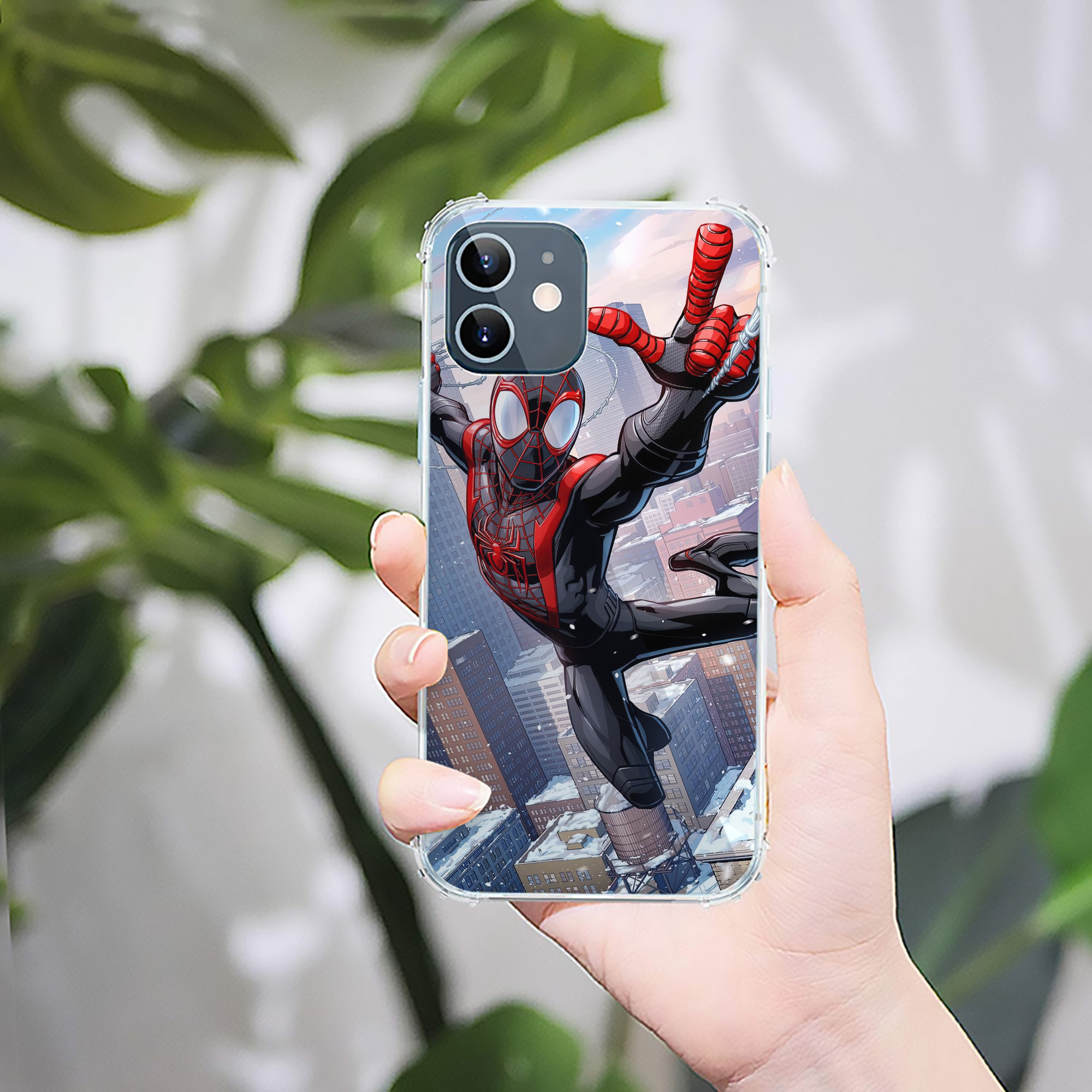 （画像用） Spider Man スパイダーマン 【iPhone 12シリーズ対応】透明スマホケース（クリアソフトケース）